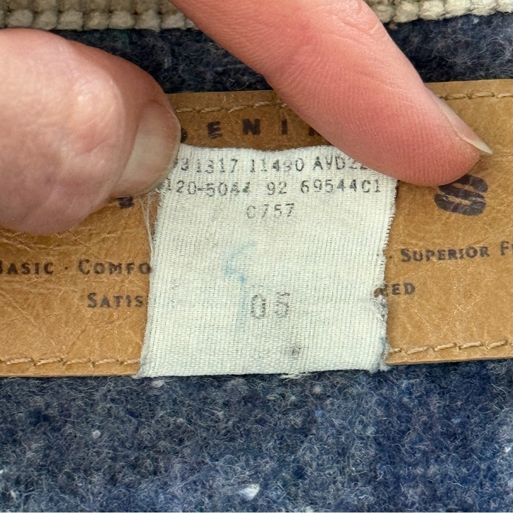 Riders by Lee Blue Denim Jacket with Tan Corduroy Collar size Large - Picture 13 of 14